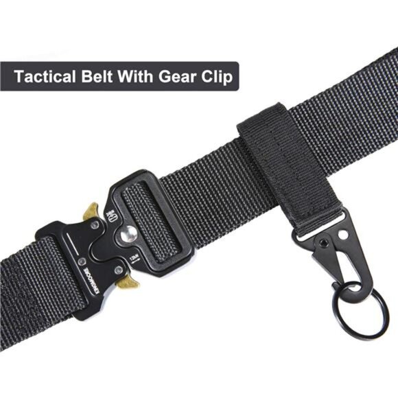 Men's Tactical Belt Heavy Duty WebbingBelt Adjustable Military Style Nylon Belts - Picture 3 of 7